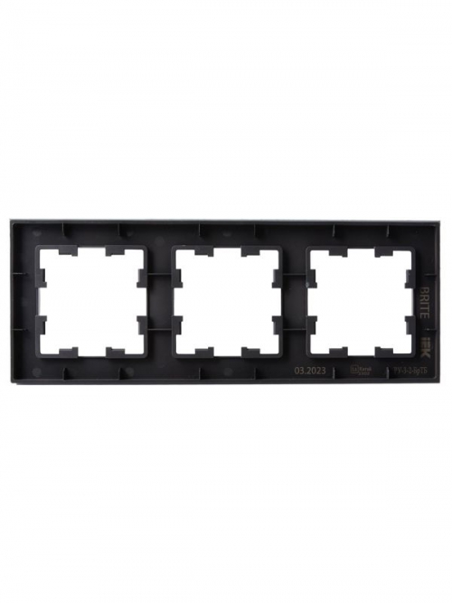 Рамка 3-м BRITE РУ-3-2-БрТБ стекло темн. бронза IEK BR-M32-G-K45 BR-M32-G-K45