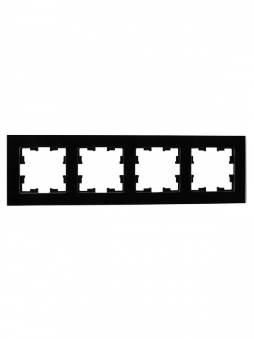 Рамка 4-м BRITE РУ-4-2-БрЧ стекло черн. IEK BR-M42-G-K02 BR-M42-G-K02