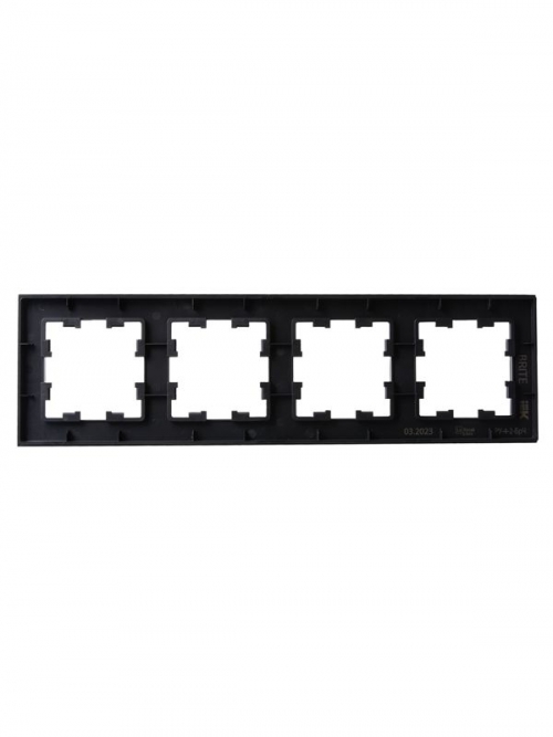 Рамка 4-м BRITE РУ-4-2-БрЧ стекло черн. IEK BR-M42-G-K02 BR-M42-G-K02