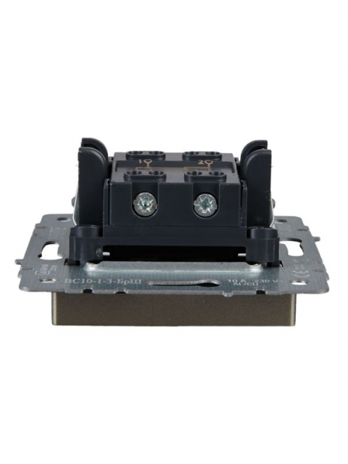 Выключатель перекрестный 1-кл. СП BRITE 10А ВС10-1-3-БрБ шампань IEK BR-V13-0-10-K37 BR-V13-0-10-K37