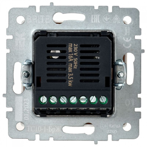 Термостат электронный с индикацией BRITE СП IP20 ТС10-1-БрЖ жемчуг IEK BR-RT11-K36 BR-RT11-K36