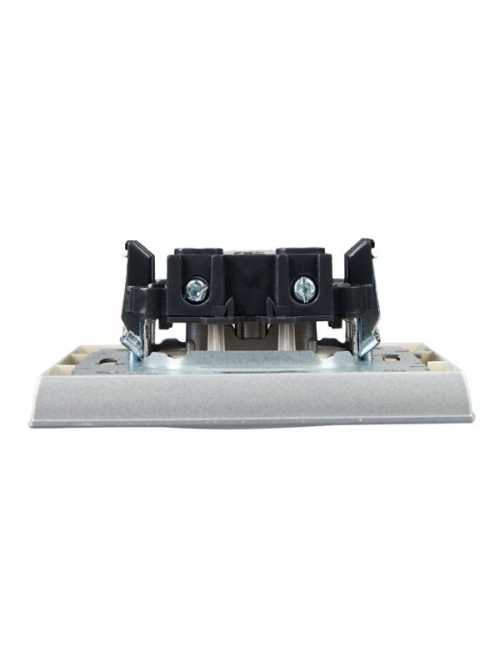 Розетка СП BRITE РСР10-1-0-БрА 10А в сборе без заземл. без защ. шторок алюм. IEK BR-R10-10-K47-F BR-R10-10-K47-F