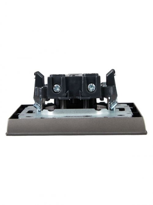 Розетка СП BRITE РСР10-1-0-БрС 10А в сборе без заземл. без защ. шторок сталь IEK BR-R10-10-K46-F BR-R10-10-K46-F