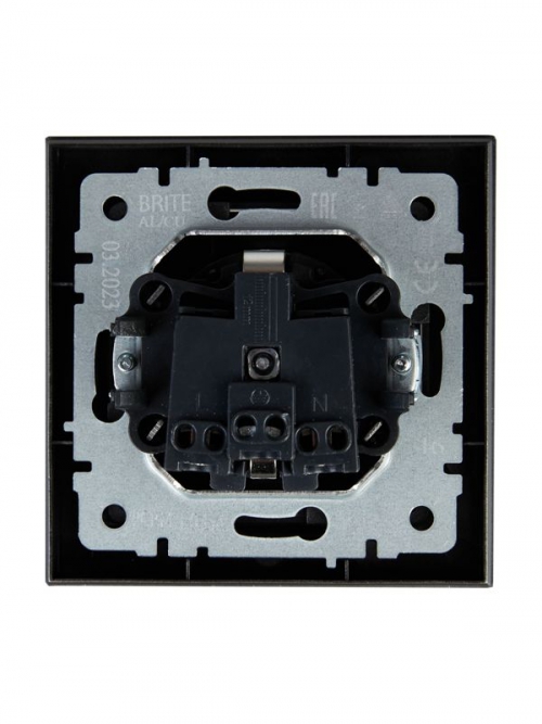 Розетка СП BRITE РСР14-1-0-БрС 16А в сборе с заземл. защ. шторки сталь IEK BR-R14-16-K46-F BR-R14-16-K46-F