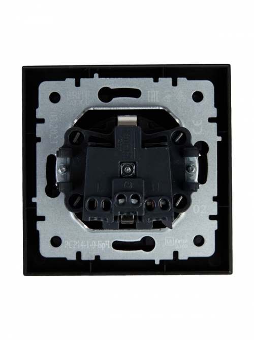 Розетка СП BRITE РСР14-1-0-БрЧ 16А в сборе с заземл. защ. шторки черн. IEK BR-R14-16-K02-F BR-R14-16-K02-F