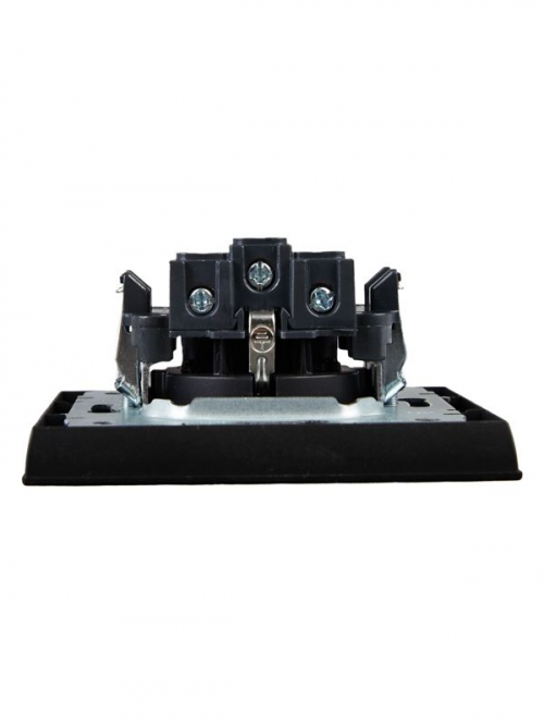 Розетка СП BRITE РСР14-1-0-БрЧ 16А в сборе с заземл. защ. шторки черн. IEK BR-R14-16-K02-F BR-R14-16-K02-F