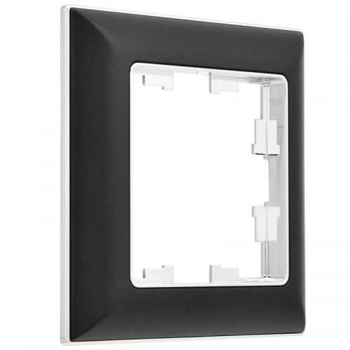 Рамка 1-м BRITE РУ-1-Бр хром/черн. IEK BR-M12-12-2-K23 BR-M12-12-2-K23