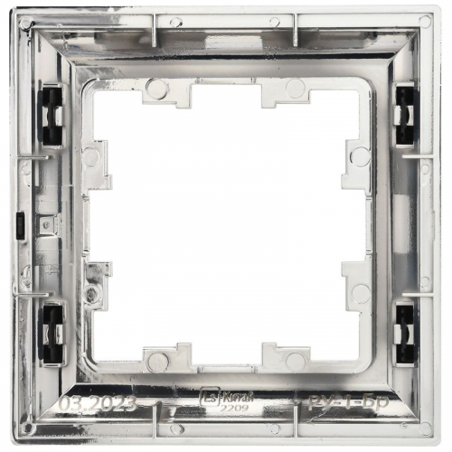 Рамка 1-м BRITE РУ-1-Бр хром/черн. IEK BR-M12-12-2-K23 BR-M12-12-2-K23