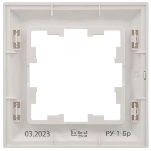 Рамка 1-м BRITE РУ-1-Бр бел./бел. IEK BR-M12-12-K01 BR-M12-12-K01