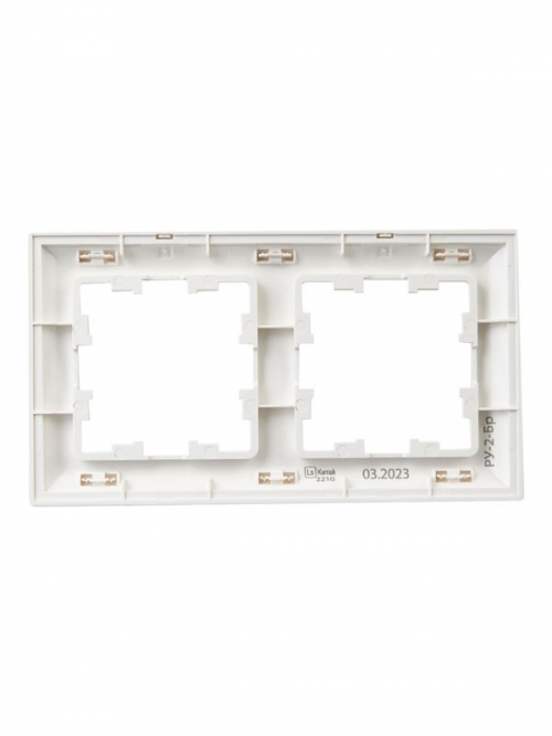 Рамка 2-м BRITE РУ-2-Бр бел./бел. IEK BR-M22-12-K01 BR-M22-12-K01