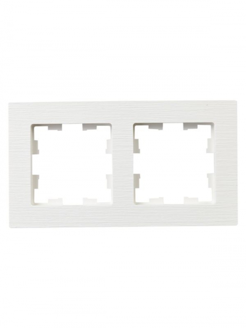Рамка 2-м BRITE РУ-2-Бр бел. рифленый IEK BR-M22-51-K01 BR-M22-51-K01