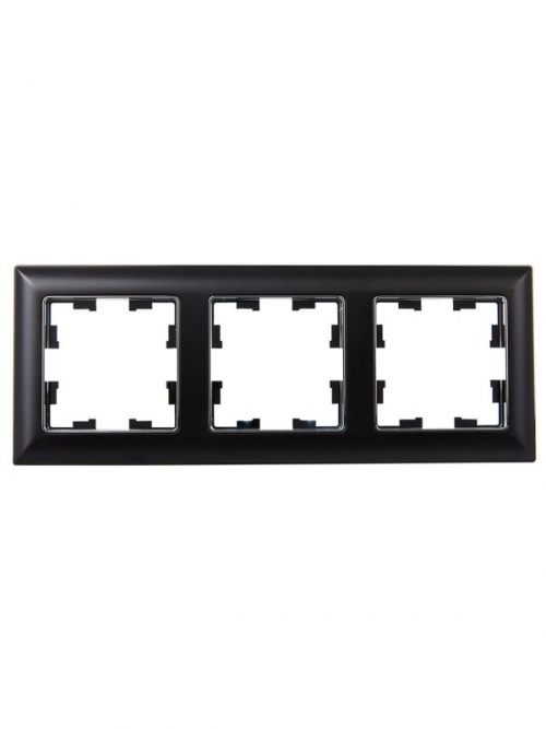 Рамка 3-м BRITE РУ-3-Бр хром/черн. IEK BR-M32-12-2-K23 BR-M32-12-2-K23
