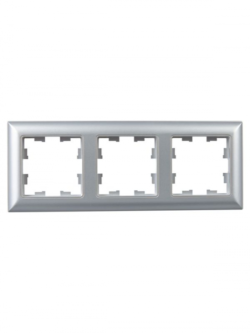 Рамка 3-м BRITE РУ-3-Бр алюм./алюм. IEK BR-M32-12-K47 BR-M32-12-K47