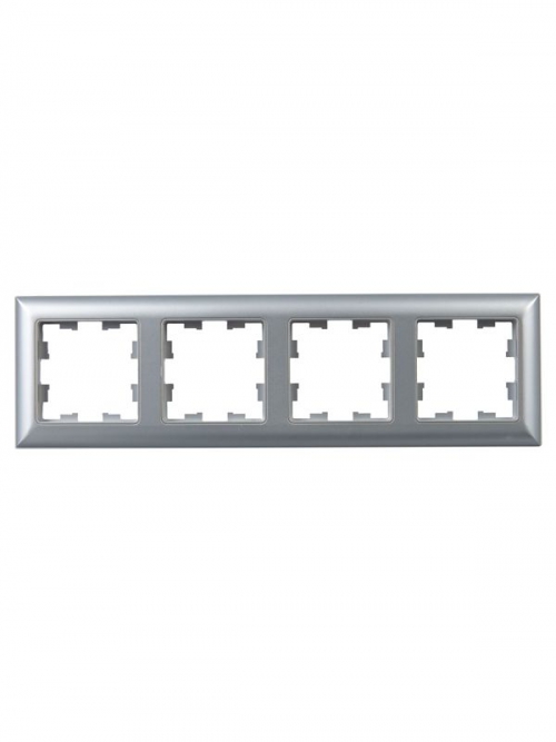 Рамка 4-м BRITE РУ-4-Бр алюм./алюм. IEK BR-M42-12-K47 BR-M42-12-K47