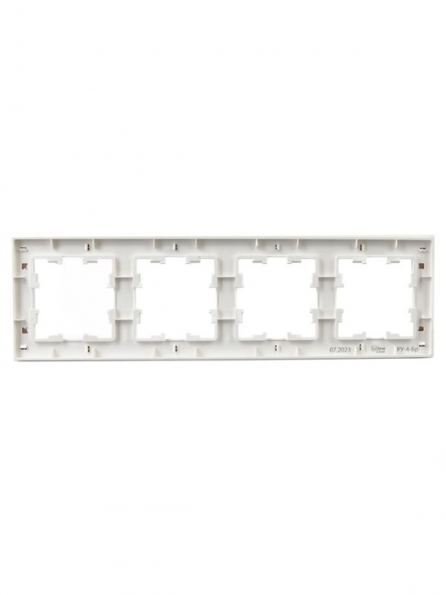 Рамка 4-м BRITE РУ-4-Бр бел. рифленый IEK BR-M42-51-K01 BR-M42-51-K01
