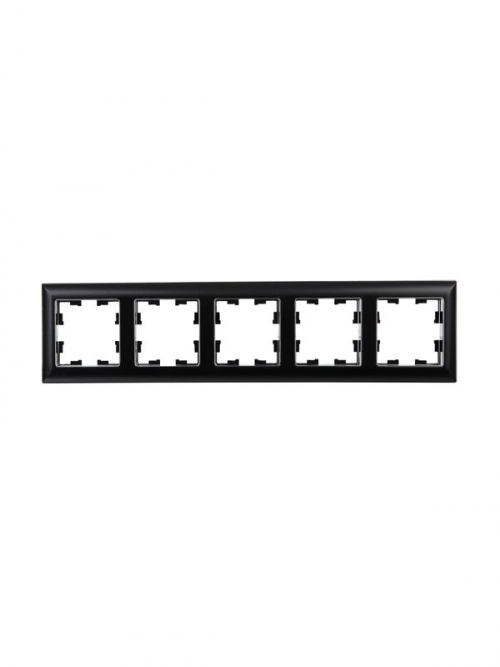 Рамка 5-м BRITE РУ-5-Бр хром/черн. IEK BR-M52-12-2-K23 BR-M52-12-2-K23