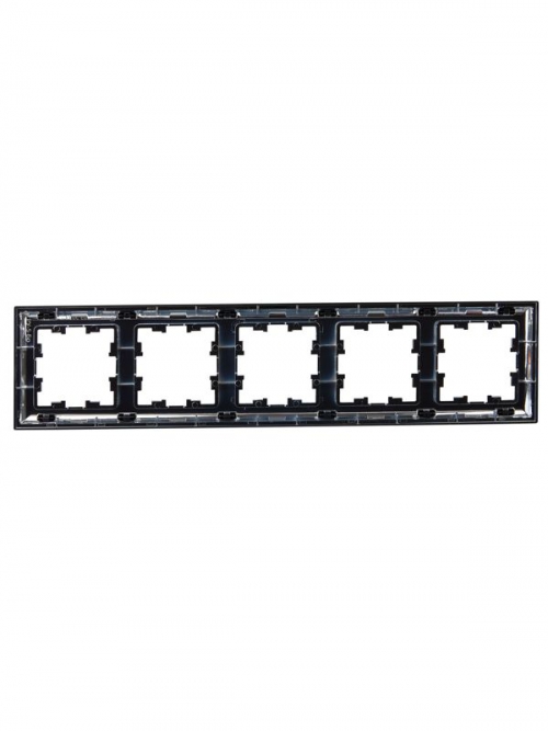 Рамка 5-м BRITE РУ-5-Бр хром/черн. IEK BR-M52-12-2-K23 BR-M52-12-2-K23