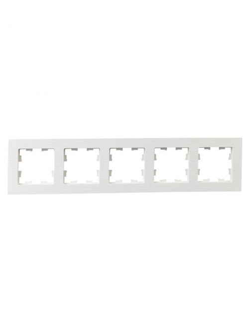 Рамка 5-м BRITE РУ-5-Бр бел. рифленый IEK BR-M52-51-K01 BR-M52-51-K01