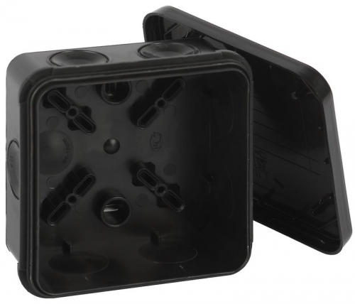 Коробка распределительная ОП 85х85х45мм двухкомпонентн. 8 вводов IP65 черн. Ruvinil 67240Ч 67240Ч