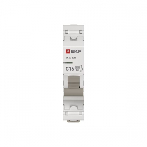 Выключатель автоматический 1п 16А (C) 6кА ВА 47-63N PROxima EKF M636116C M636116C