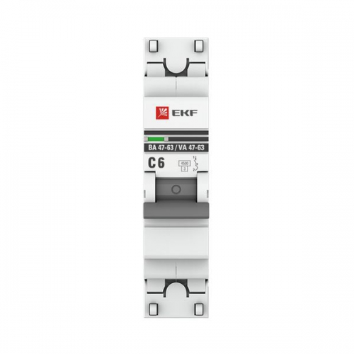 Выключатель авт. мод. 1п C 6А ВА 47-63 4.5кА PROxima EKF mcb4763-1-06C-pro mcb4763-1-06C-pro