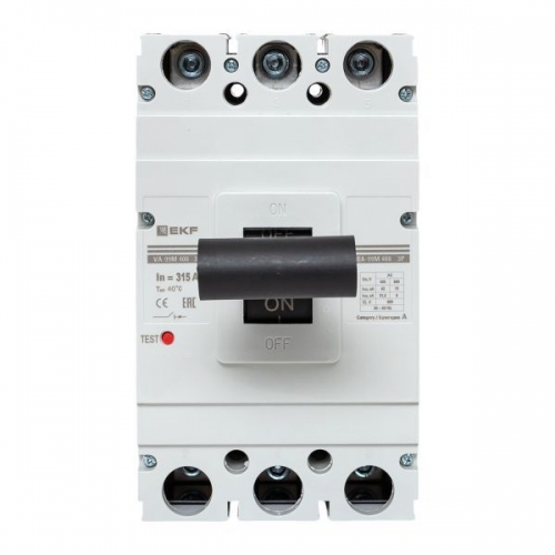 Выключатель автоматический 3п 400/315А 42кА ВА-99М PROxima EKF mccb99-400-315m mccb99-400-315m