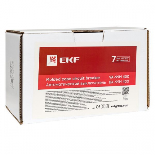 Выключатель автоматический 3п 400/400А 42кА ВА-99М PROxima EKF mccb99-400-400m mccb99-400-400m