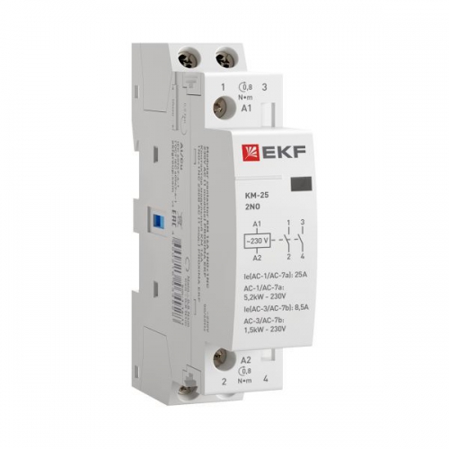 Контактор модульный КМ 25А 2NО (1 мод.) EKF km-1-25-20 km-1-25-20