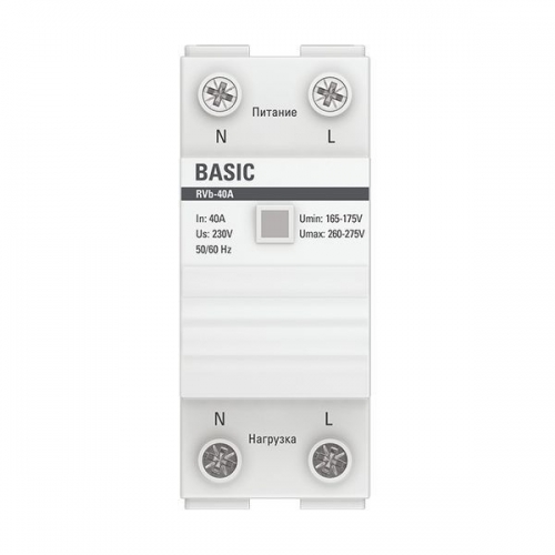 Реле напряжения RVb-40A (сквозное подкл.) Basic EKF rvb-40a rvb-40a