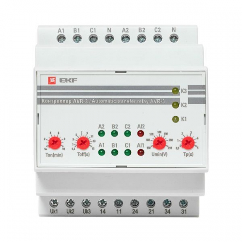 Контроллер АВР на 2 ввода с секционированием AVR-3 PROxima EKF rel-avr-3 13.03.2026