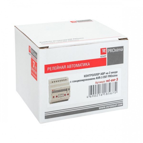 Контроллер АВР на 2 ввода с секционированием AVR-3 PROxima EKF rel-avr-3 13.03.2026