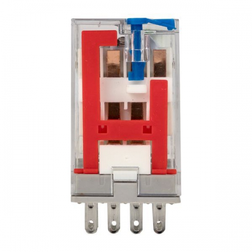 Реле промежуточное RPAt 22/4 5А 24В DC с кнопкой и мех. индикацией AVERES EKF rpat-22-4-24DC rpat-22-4-24DC