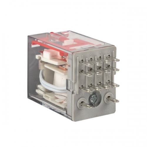 Реле промежуточное RPAt 22/4 5А 230В AC с кнопкой и мех. индикацией AVERES EKF rpat-22-4-230AC rpat-22-4-230AC