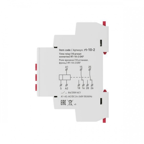 Реле времени RT-10-2 (10 устанавл. функц.) PROxima EKF rt-10-2 rt-10-2