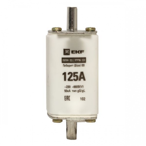 Вставка плавкая ППН-33 160/125А габарит 00 PROxima EKF fus-33/160/125 fus-33/160/125