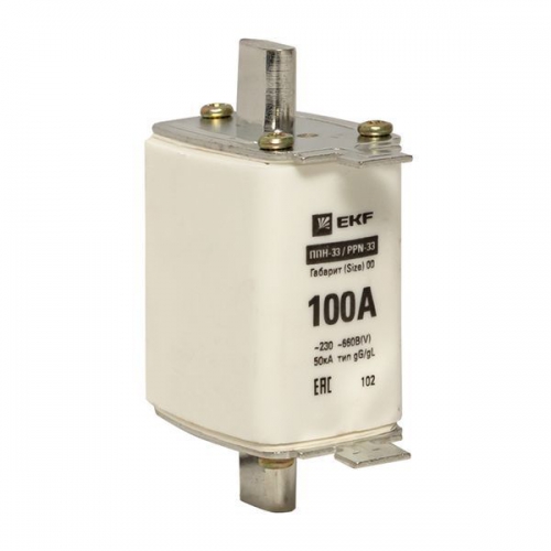 Вставка плавкая ППН-33 160/100А габарит 00 PROxima EKF fus-33/160/100 fus-33/160/100