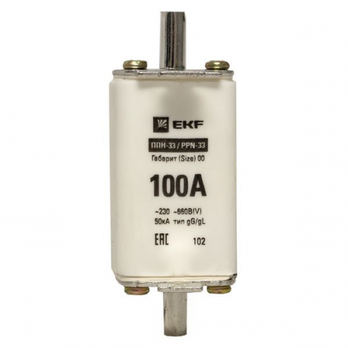 Вставка плавкая ППН-33 160/100А габарит 00 PROxima EKF fus-33/160/100 fus-33/160/100