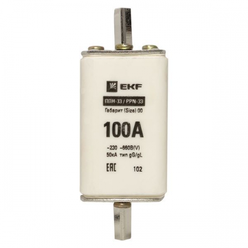 Вставка плавкая ППН-33 160/100А габарит 00 PROxima EKF fus-33/160/100 fus-33/160/100