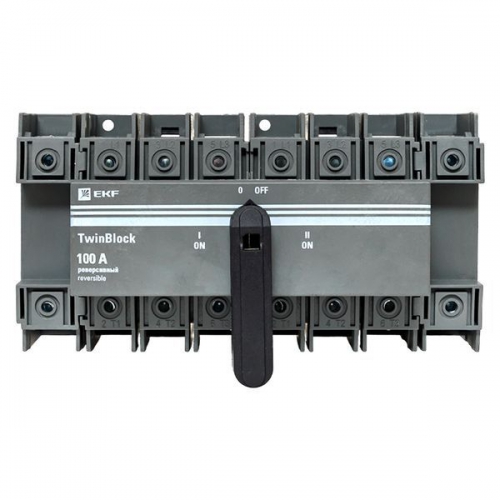 Рубильник 4п 100А реверсивный с рукояткой для прямой установки TwinBlock EKF tb-s-100-4p-rev tb-s-100-4p-rev