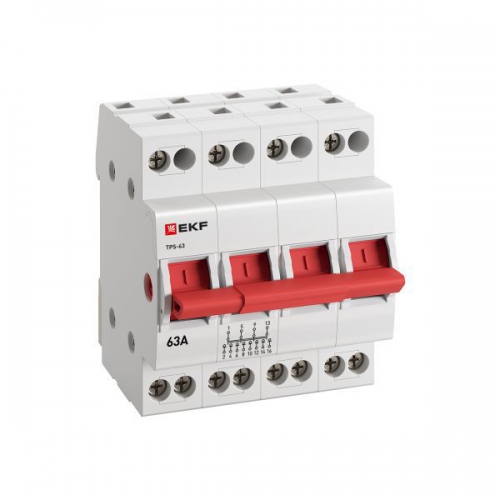 Переключатель трехпозиционный ТПС-63 4P 63А PROxima EKF TPS463 TPS463