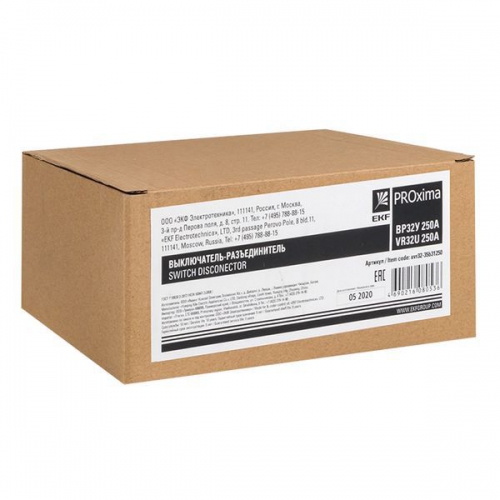 Выключатель-разъединитель ВР32У-35B31250 250А 1 напр. с дугогасит. камерами съемная лев./прав. рукоятка MAXima EKF uvr32-35b31250 uvr32-35b31250