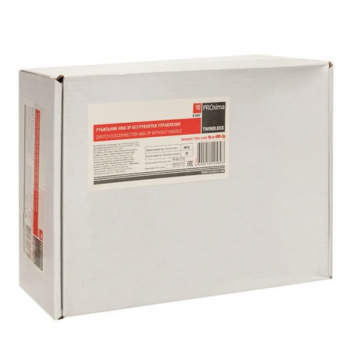 Рубильник 3п 400А без рукоятки управления TwinBlock PROxima EKF tb-s-400-3p tb-s-400-3p