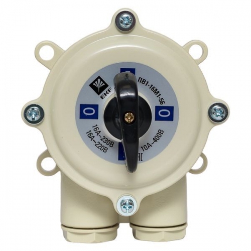 Выключатель пакетный 1-кл. 16А IP56 ПВ1-16 М1 пл. беж. EKF pv-1-16-4 pv-1-16-4