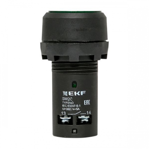 Кнопка SW2C-10D с подсветкой зел. NO EKF sw2c-md-g sw2c-md-g
