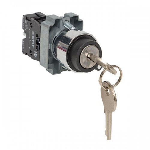 Переключатель BG21 2P с замком (не возврат.) NO EKF xb2-bg21 xb2-bg21