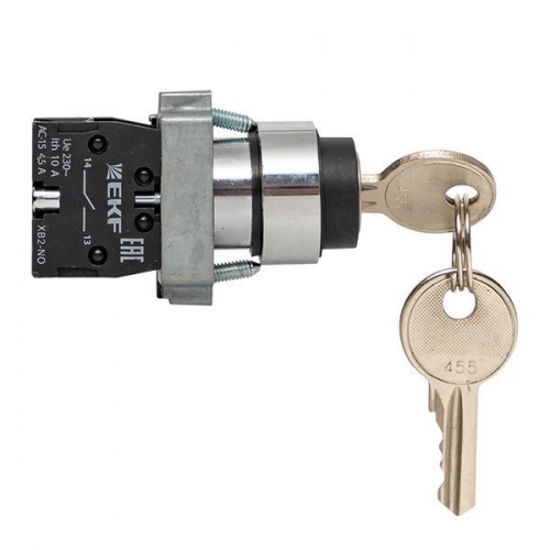 Переключатель BG21 2P с замком (не возврат.) NO EKF xb2-bg21 xb2-bg21