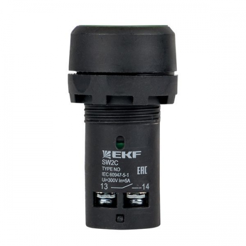 Кнопка SW2C-11 с фиксацией зел. NO+NC PROxima EKF sw2c-11f-g sw2c-11f-g