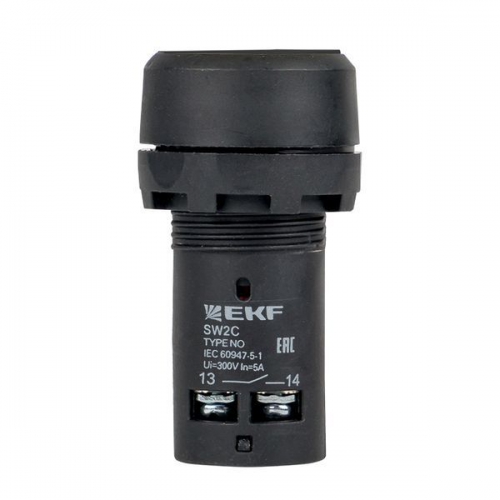 Кнопка SW2C-11 возвратная черн. NO+NC EKF sw2c-11s sw2c-11s