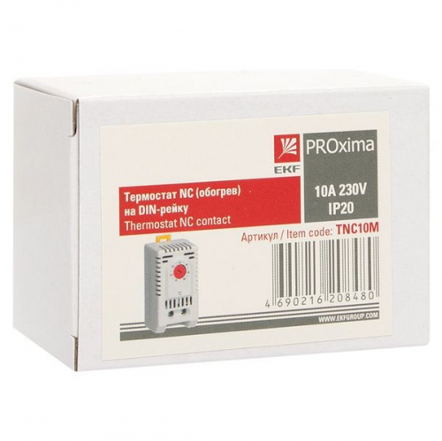 Термостат NC (обогрев) на DIN-рейку 10А 230В IP20 PROxima EKF TNC10M TNC10M