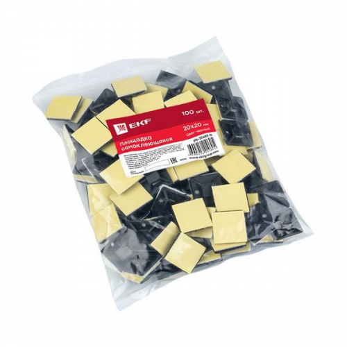 Площадка самоклеящаяся 20х20мм черн. (уп.100шт) EKF plc-20x20-b plc-20x20-b